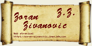 Zoran Živanović vizit kartica